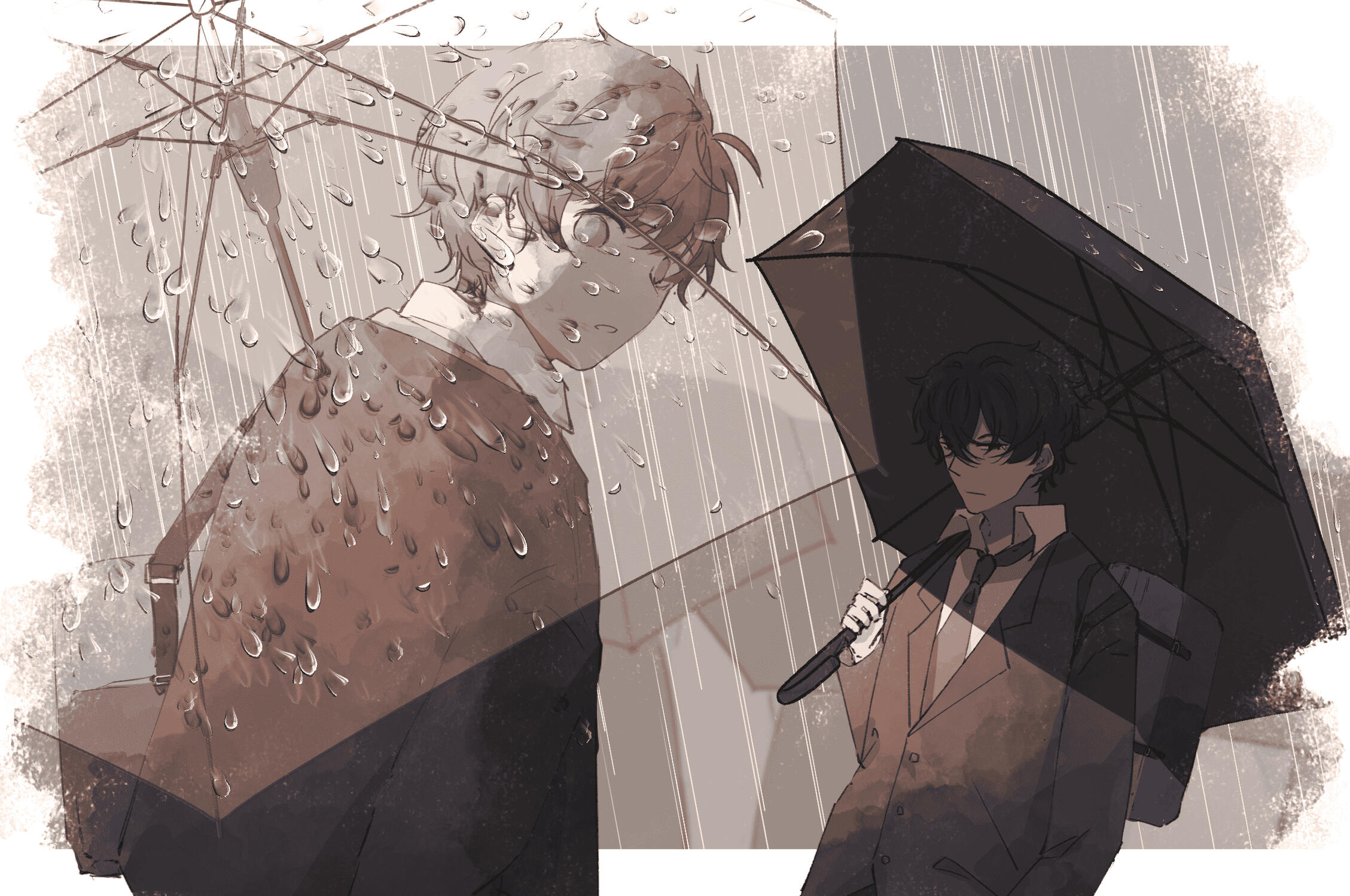personal work of my original character; kobayama miwaki and futanabe riota